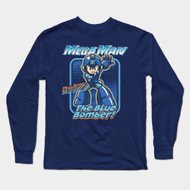 Mega Man Long Sleeve T-Shirt by Alema Art